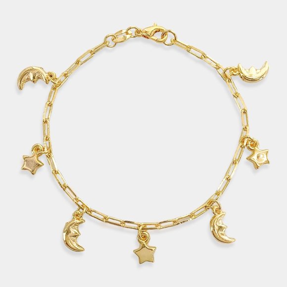 SueSue Jewelry - NEW Gold Filled Moon and Star Bracelet